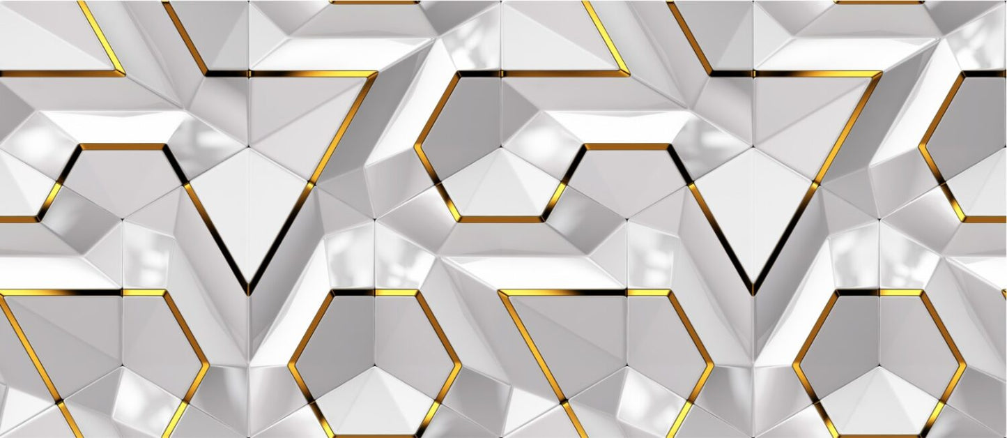 Geometrik Desenli 3D Duvar Kağıdı | Duvar Kağıdı Marketi