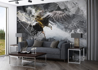 Kartal Desenli 3D Duvar Kağıdı | Duvar Kağıdı Marketi