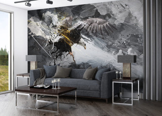 Kartal Desenli 3D Duvar Kağıdı | Duvar Kağıdı Marketi