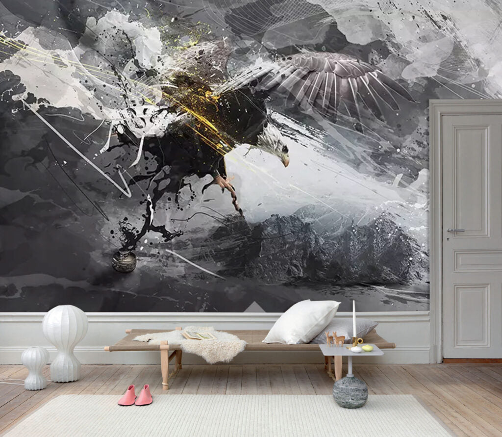 Kartal Desenli 3D Duvar Kağıdı | Duvar Kağıdı Marketi