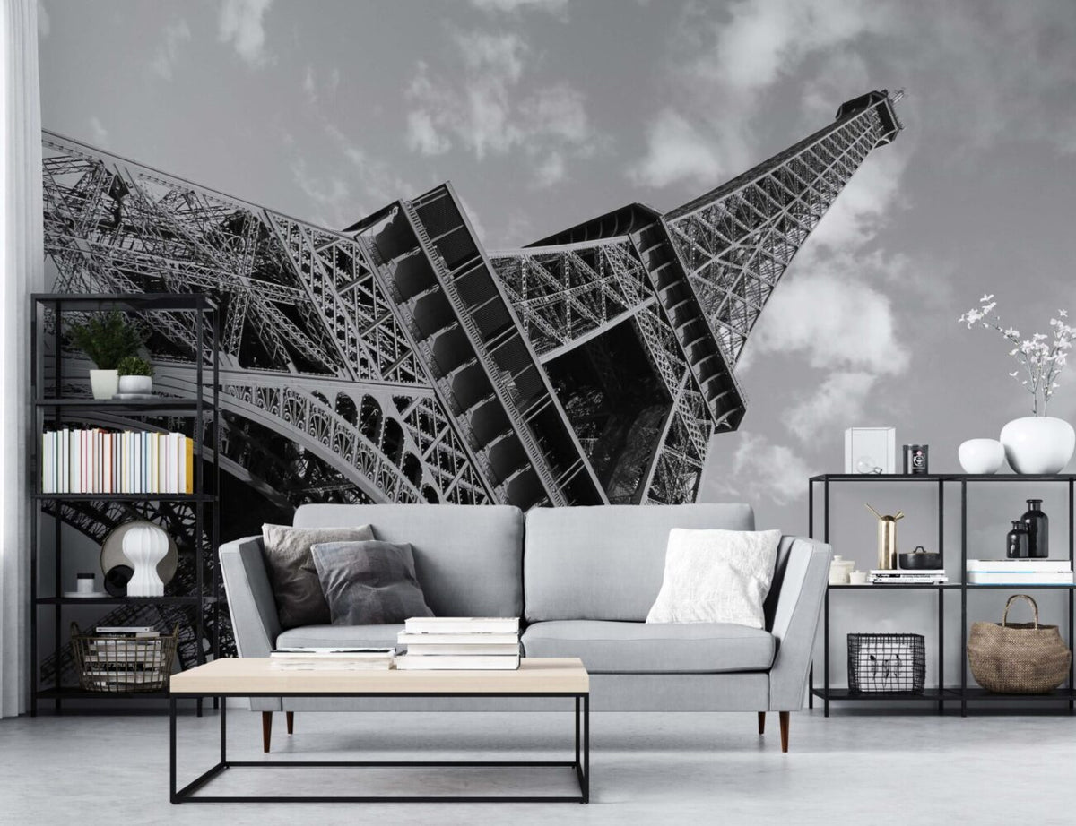 Siyah Beyaz Paris Eyfel Duvar Kağıdı Poster