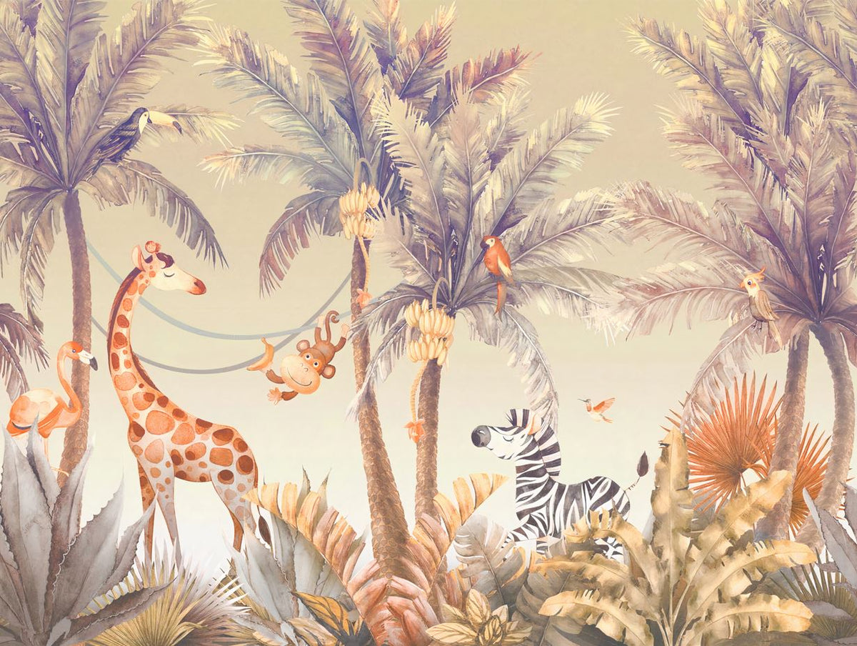 Hayvanları Sevimli Safari Duvar Kağıdı Poster