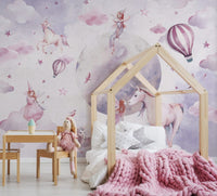 Perili Pembe Unicorn Duvar Kağıdı Poster