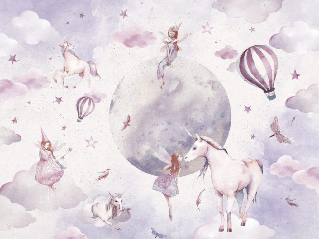 Perili Pembe Unicorn Duvar Kağıdı Poster