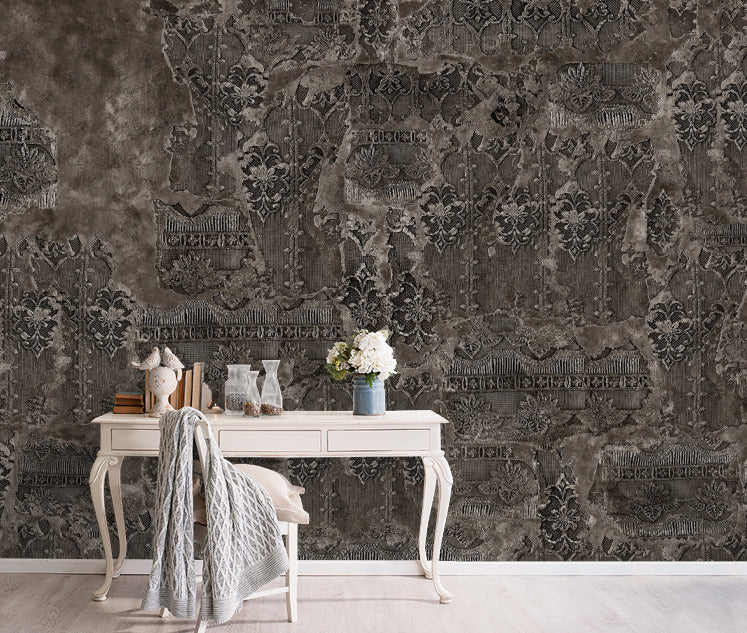 Eskitmeli Beton Görünümlü 3D Duvar Kağıdı | Duvar Kağıdı Marketi