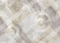 Gold Renlerinde Geometrik Desenli Duvar Kağıdı Poster