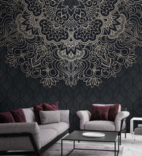 Stil Mandala Desenli Duvar Kağıdı Poster