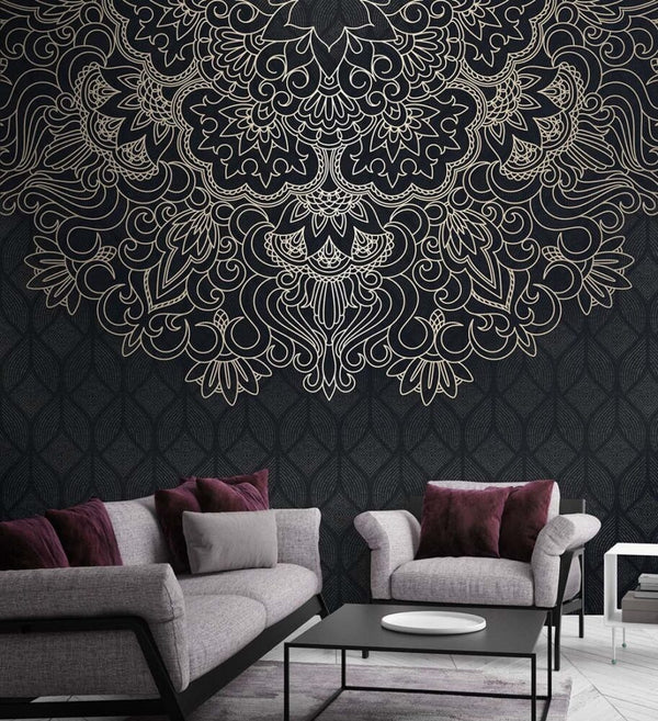 Stil Mandala Desenli Duvar Kağıdı Poster