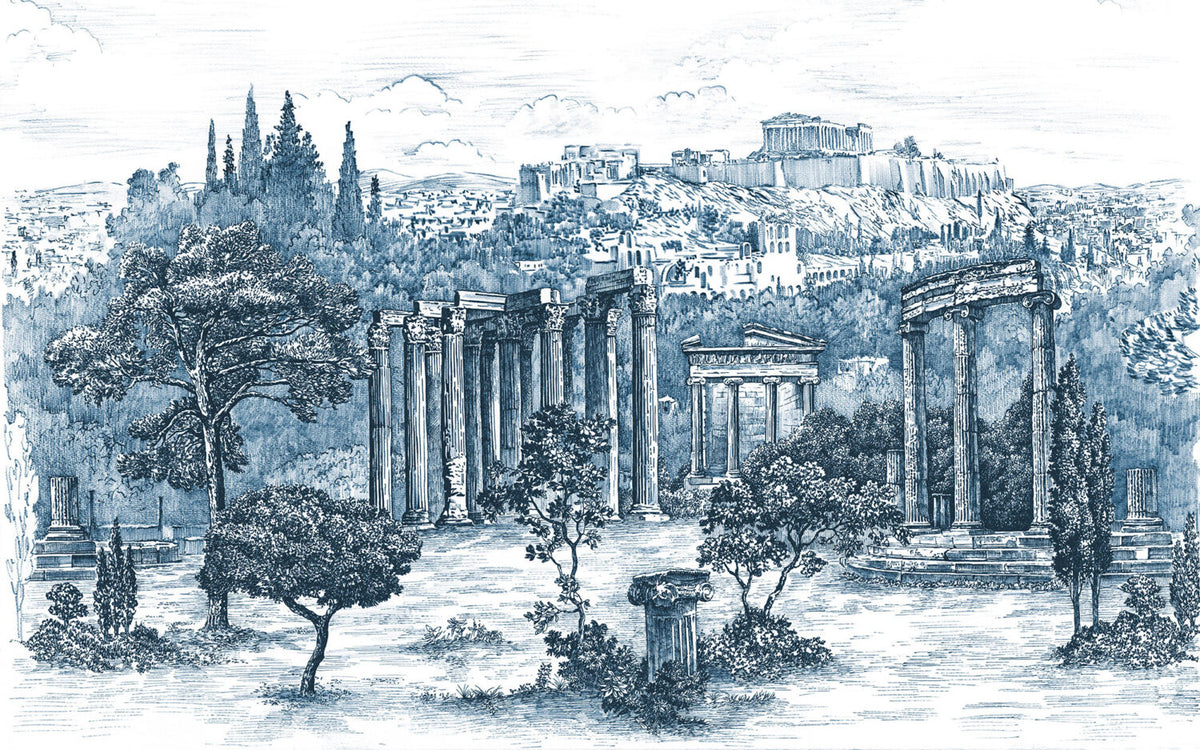 Manzarası Roma Sütunları Duvar Kağıdı Poster