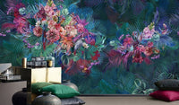 Papağanlar Tropikal Duvar Kağıdı Poster