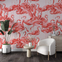 Pembe Flamingolar Duvar Kağıdı Poster