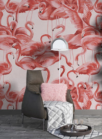 Pembe Flamingolar Duvar Kağıdı Poster