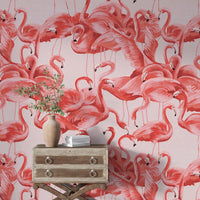 Pembe Flamingolar Duvar Kağıdı Poster