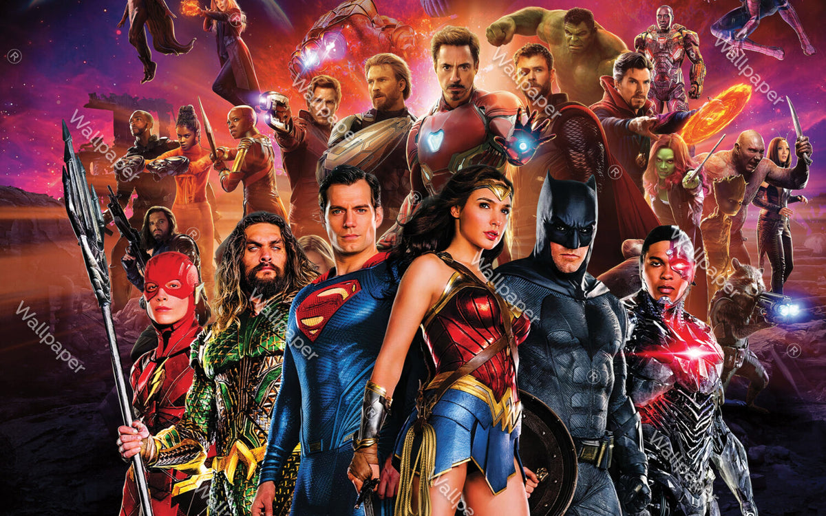 Adalet Birliği Marvel Dünyası Duvar Kağıdı Poster