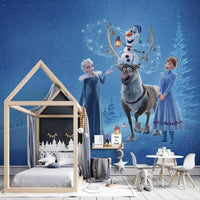 Frozen Geyik Karlar Ülkesi Duvar Kağıdı Poster