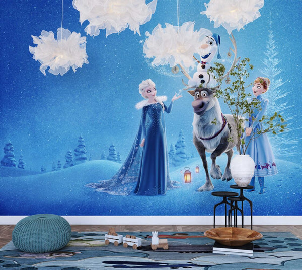 Frozen Geyik Karlar Ülkesi Duvar Kağıdı Poster