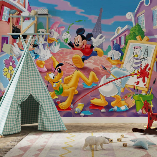 Mickey Mouse ve Arkadaşları Duvar Kağıdı