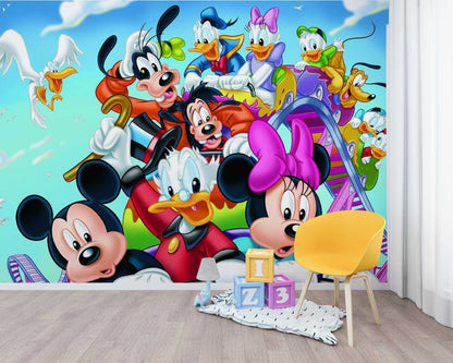 Mickey Mouse ve Minnie Lunaparkta Duvar Kağıdı