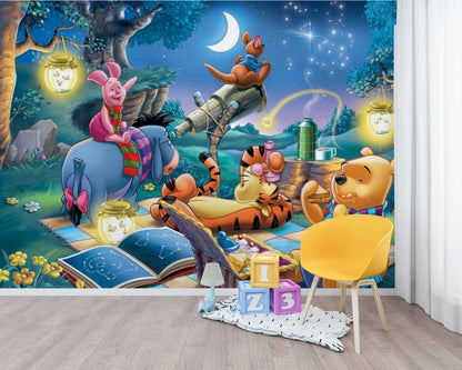 Winnie The Pooh ve Arkadaşları Piknikte Duvar Kağıdı