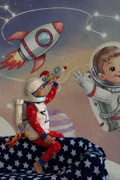 Çocuk Astronot ve Ufo Duvar Kağıdı