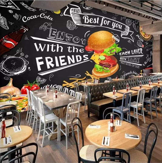 Hamburger Temalı Duvar Kağıdı