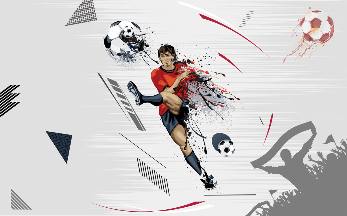 Temalı Yıldız Futbolcu Duvar Kağıdı Poster
