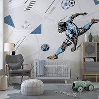 Futbolcu Gole Koşan Duvar Kağıdı Poster