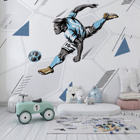 Futbolcu Gole Koşan Duvar Kağıdı Poster