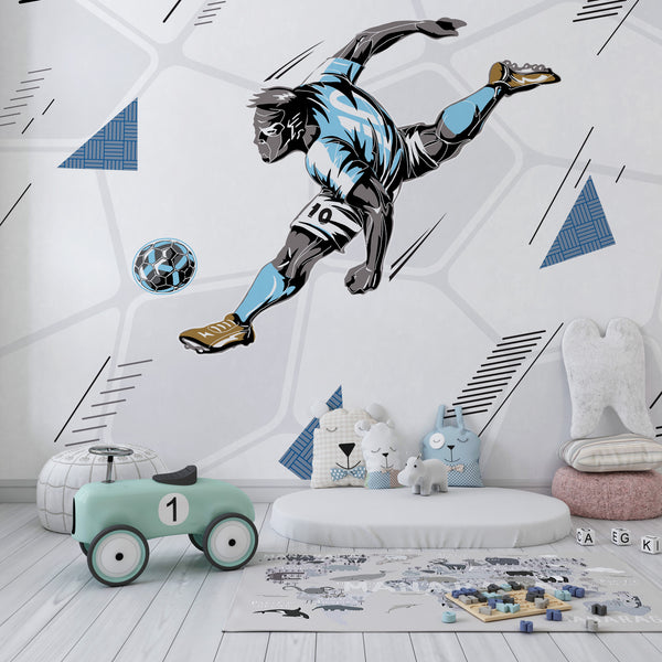 Futbolcu Gole Koşan Duvar Kağıdı Poster