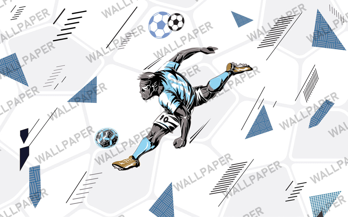 Futbolcu Gole Koşan Duvar Kağıdı Poster