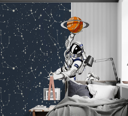 Astronot ve Takım Yıldızları Duvar Kağıdı