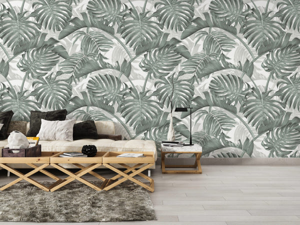 3D Yaprak Desenli Duvar Kağıdı Poster