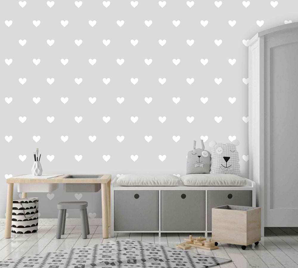 Kalp Desenli 3D Duvar Kağıdı | Duvar Kağıdı Marketi
