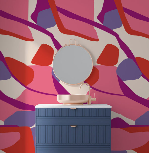 Desenler Renkli Abstrack Duvar Kağıdı Poster