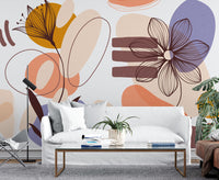 Çiçekler Abstrack Desenler Duvar Kağıdı Poster