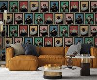 Renkli Köpek Tabloları Duvar Kağıdı Poster