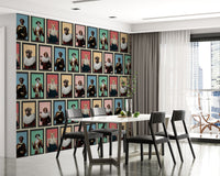 Renkli Köpek Tabloları Duvar Kağıdı Poster