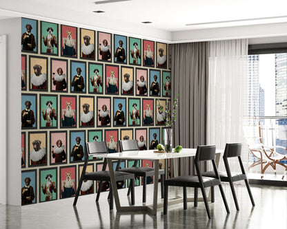 Köpek Tabloları Renkli Duvar Kağıdı
