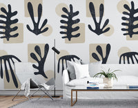 Modern Stil Yaprak Desenleri Duvar Kağıdı Poster