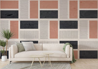 Soft Modern Geometrik Desenler Duvar Kağıdı Poster