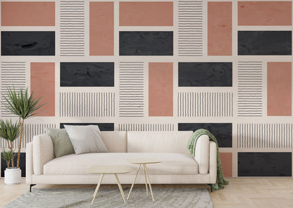 Geometrik Desenler Soft Modern Duvar Kağıdı | Duvar Kağıdı Marketi