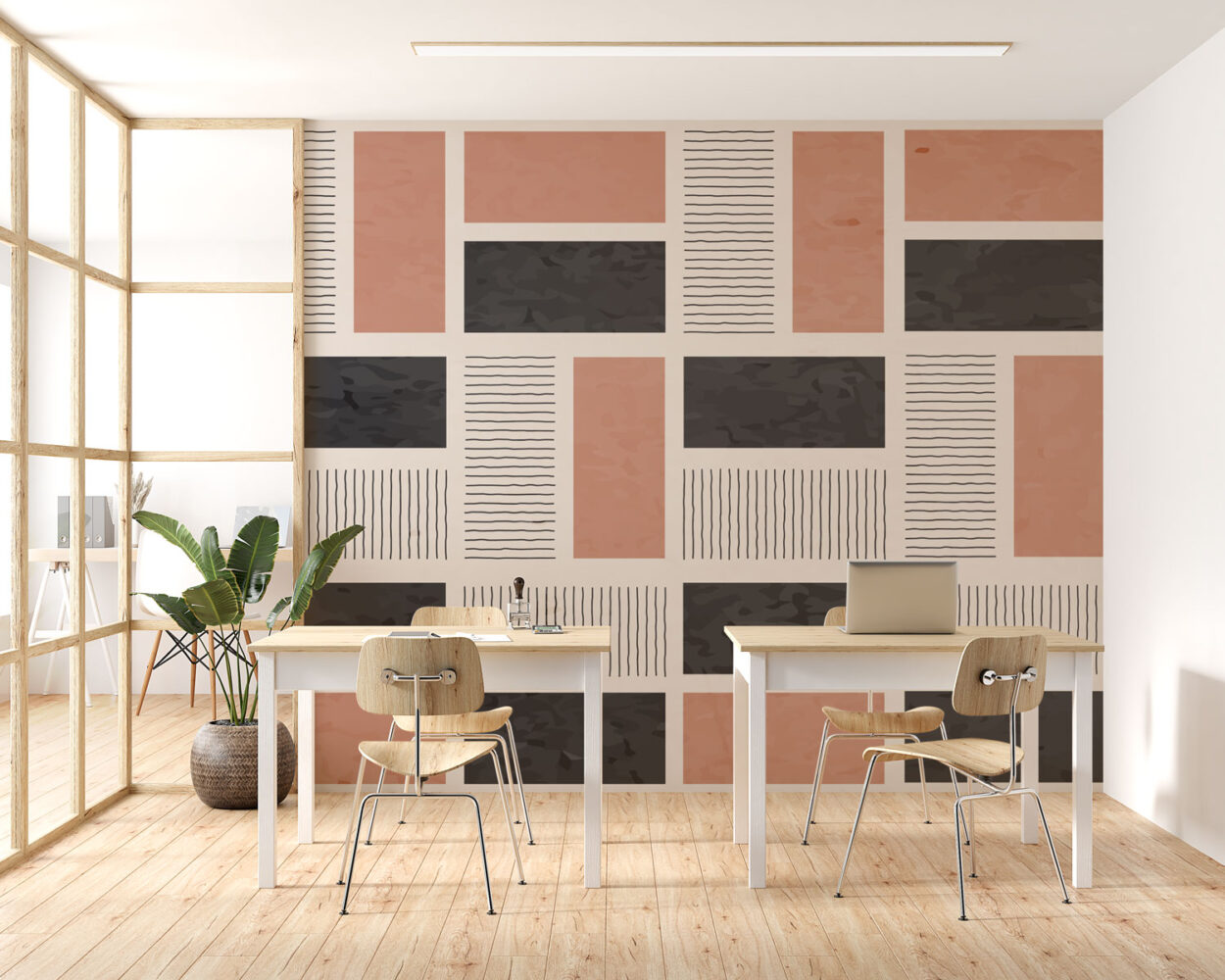Geometrik Desenler Soft Modern Duvar Kağıdı | Duvar Kağıdı Marketi