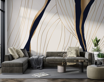 Çizgisel Modern Desenler Duvar Kağıdı | Duvar Kağıdı Marketi