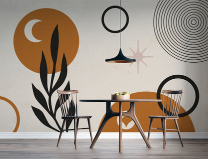 Bohem Tonlar Geometrik Desenler Duvar Kağıdı