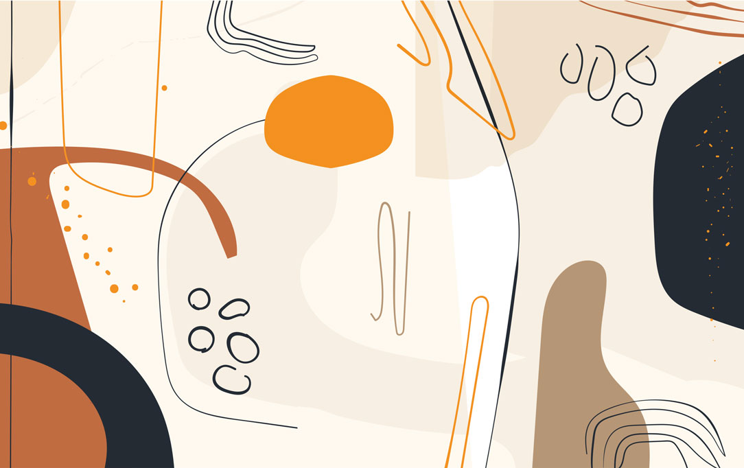 Abstrack Boho Tonlarda Desenler Duvar Kağıdı
