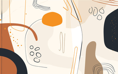 Abstrack Boho Tonlarda Desenler Duvar Kağıdı