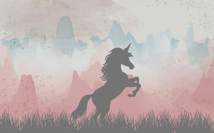 Şahlanan Unicorn Desenli Duvar Kağıdı | Duvar Kağıdı Marketi