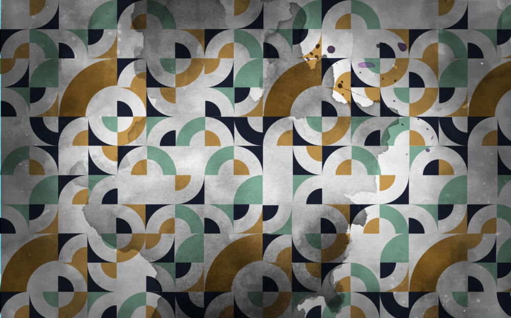 Geometrik Desenli Duvar Kağıdı Poster