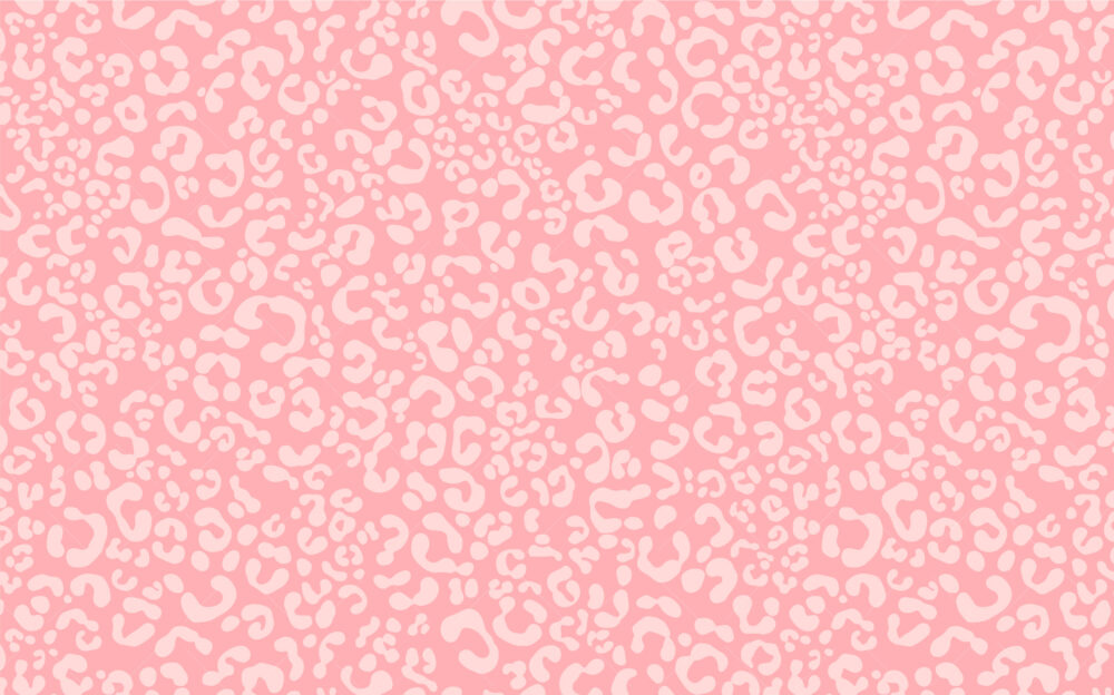 Desenli Pembe Leopar Duvar Kağıdı Poster