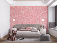 Desenli Pembe Leopar Duvar Kağıdı Poster